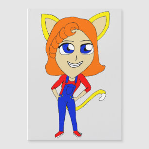 Chibi-Mädchen Magnetkarte