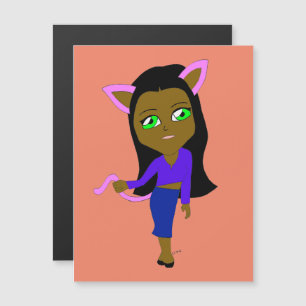 Chibi-Mädchen Magnetkarte