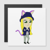 Chibi-Mädchen Magnetkarte (Vorne/Hinten)