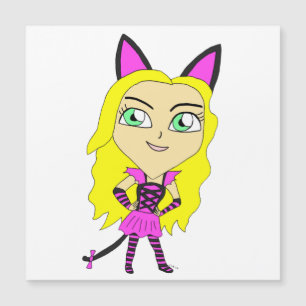Chibi-Mädchen Magnetkarte