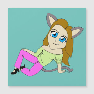 Chibi-Mädchen Magnetkarte