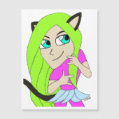 Chibi-Mädchen Magnetkarte (Vorderseite)