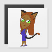 Chibi-Mädchen Magnetkarte (Vorne/Hinten)