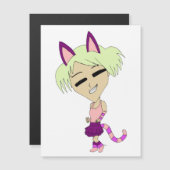 Chibi-Mädchen Magnetkarte (Vorne/Hinten)
