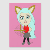 Chibi-Mädchen Magnetkarte (Vorderseite)