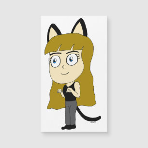 Chibi-Mädchen Magnetkarte