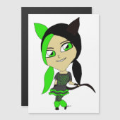 Chibi-Mädchen Magnetkarte (Vorne/Hinten)