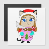 Chibi-Mädchen Magnetkarte (Vorne/Hinten)