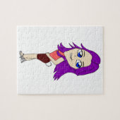 Chibi-Mädchen mit einem Hasenschwanz Puzzle (Horizontal)