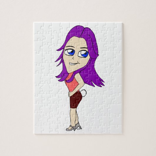 Chibi-Mädchen mit einem Hasenschwanz Puzzle (Vertikal)