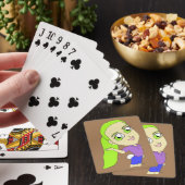 Chibi-Mädchen mit einem Hasenschwanz    Spielkarten (In Situ)