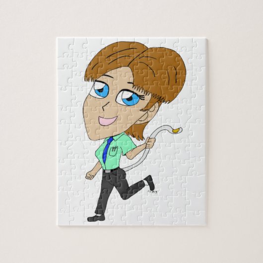Chibi-Mädchen mit einem Schwanz Puzzle (Vertikal)