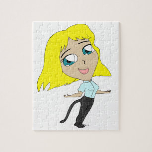 Chibi-Mädchen mit einem Schwanz  Puzzle