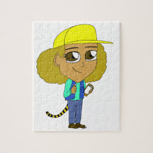 Chibi-Mädchen mit einem Tigerschwanz Puzzle