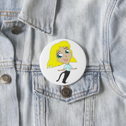 Chibi-Mädchen mit Schwanz Button (Beispiel)
