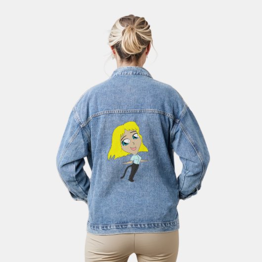 Chibi-Mädchen mit Schwanz Jeansjacke (Modell)