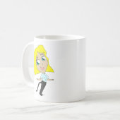 Chibi-Mädchen mit Schwanz Kaffeetasse (Vorderseite Links)