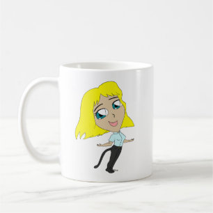 Chibi-Mädchen mit Schwanz Kaffeetasse