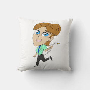 Chibi-Mädchen mit Schwanz Kissen