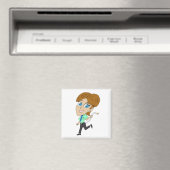 Chibi-Mädchen mit Schwanz Magnet (In Situ (Geschirrspüler))