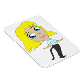 Chibi-Mädchen mit Schwanz Magnet (Rechte Seite)