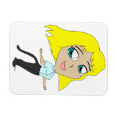 Chibi-Mädchen mit Schwanz Magnet (Horizontal)