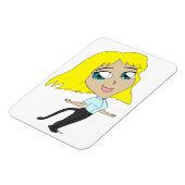 Chibi-Mädchen mit Schwanz Magnet (Linke Seite)