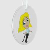 Chibi-Mädchen mit Schwanz Ornament (Vorderseite)