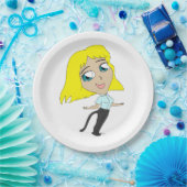 Chibi-Mädchen mit Schwanz Pappteller (Party)