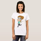 Chibi-Mädchen mit Schwanz T-Shirt (Vorne ganz)