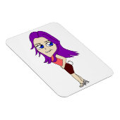 Chibi-Mädchen mit sonnigen Schwänzen Magnet (Rechte Seite)