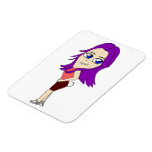 Chibi-Mädchen mit sonnigen Schwänzen Magnet (Linke Seite)