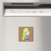 Chibi-Mädchen mit sonnigen Schwänzen Magnet (In Situ (Geschirrspüler))