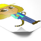 Chibi-Mädchen mit Tiger-Schwanz Fotodruck (Ecke)