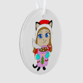Chibi-Mädchen Ornament (Vorderseite)