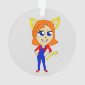Chibi-Mädchen Ornament (Rückseite)