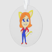Chibi-Mädchen Ornament (Vorderseite)