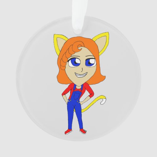 Chibi-Mädchen Ornament (Vorderseite)