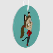 Chibi-Mädchen Ornament (Vorderseite)