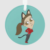 Chibi-Mädchen Ornament (Rückseite)