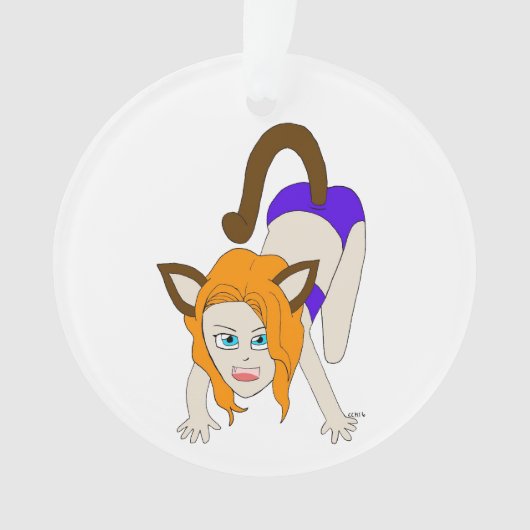 Chibi-Mädchen Ornament (Vorderseite)