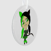 Chibi-Mädchen Ornament (Vorderseite)