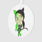 Chibi-Mädchen Ornament (Vorderseite)