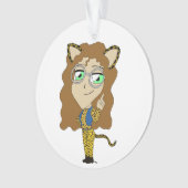 Chibi-Mädchen Ornament (Vorderseite)