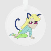 Chibi-Mädchen Ornament (Rückseite)