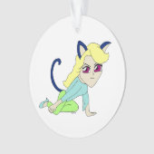 Chibi-Mädchen Ornament (Vorderseite)
