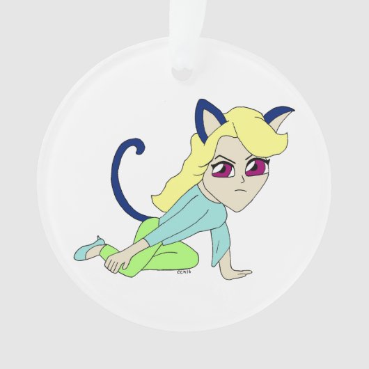 Chibi-Mädchen Ornament (Vorderseite)