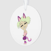Chibi-Mädchen Ornament (Vorderseite)