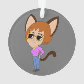 Chibi-Mädchen Ornament (Rückseite)
