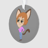 Chibi-Mädchen Ornament (Vorderseite)